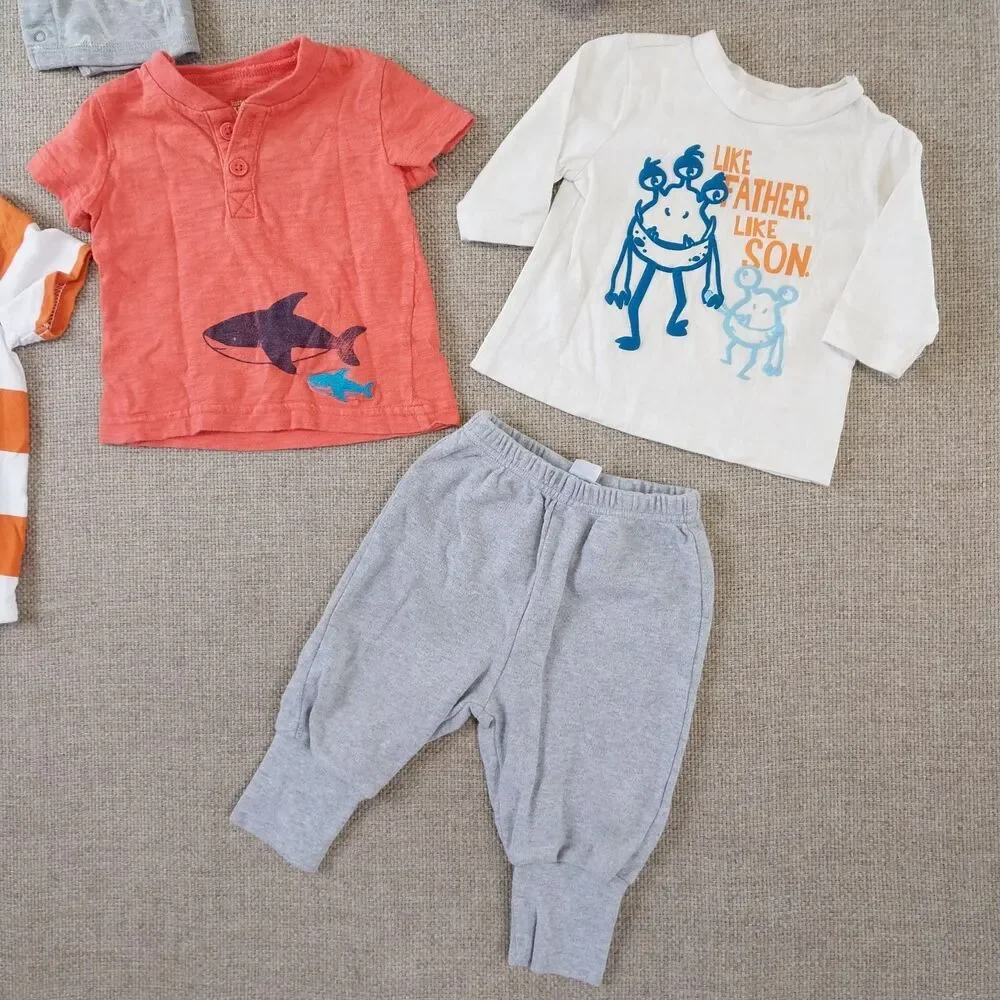 Baby Infant Boy Clothing Bundle Bodysuit Variety Of Colors 11 Pieces Newborn #8